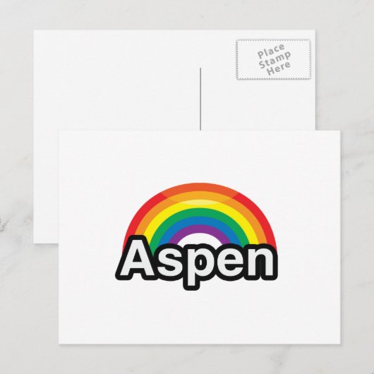 ASPEN LGBT PRIDE RAINBOW - PNG.nl Briefkaart (Voorkant / Achterkant)