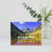 Aspen Maroon Bells Colorado Briefkaart (Staand voorkant)