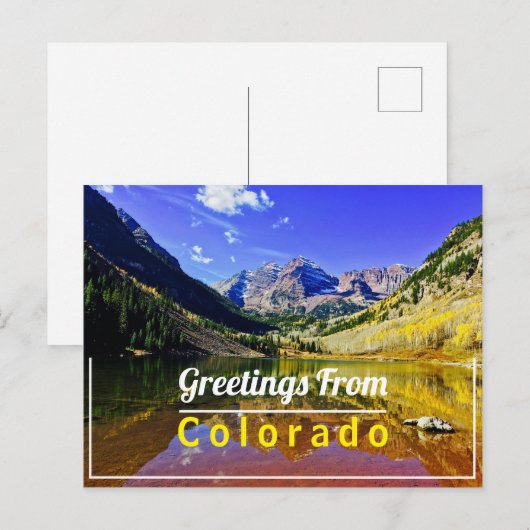 Aspen Maroon Bells Colorado Briefkaart (Voorkant / Achterkant)