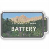 Aspen Maroon Bells Oplaadsticker Sticker (Voorkant)