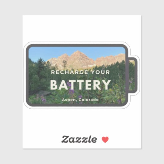 Aspen Maroon Bells Recharge Sticker (Vel)