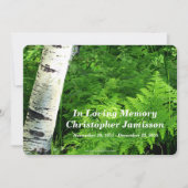 Aspen met Ferns, Celebration of Life Invitation Kaart (Voorkant)