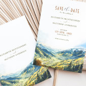 Aspen Mountain Charm Save-the-Date Kaart