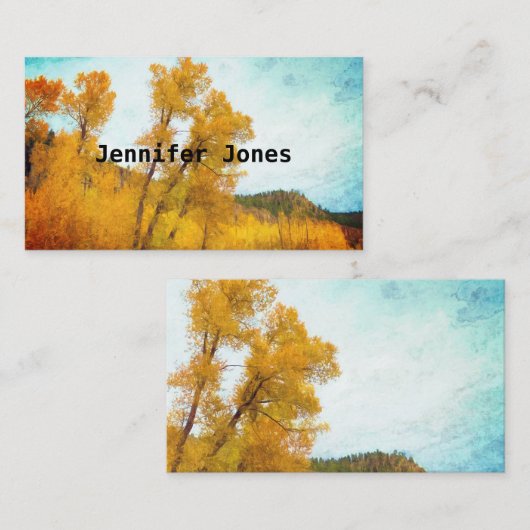 Aspen Mountain herfstlandschap natuur Visitekaartje (Voorkant / Achterkant)