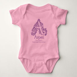 Aspen-naam en betekenis van babymeisjeskleding romper