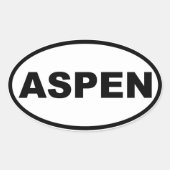 Aspen Ovale Sticker (Voorkant)