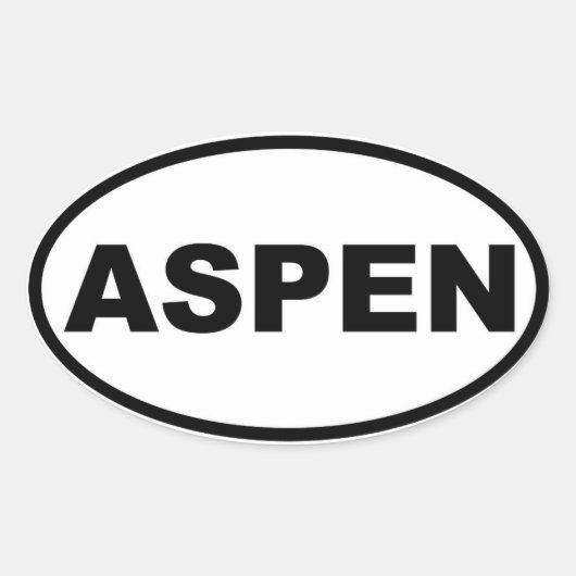 Aspen Ovale Sticker (Voorkant)