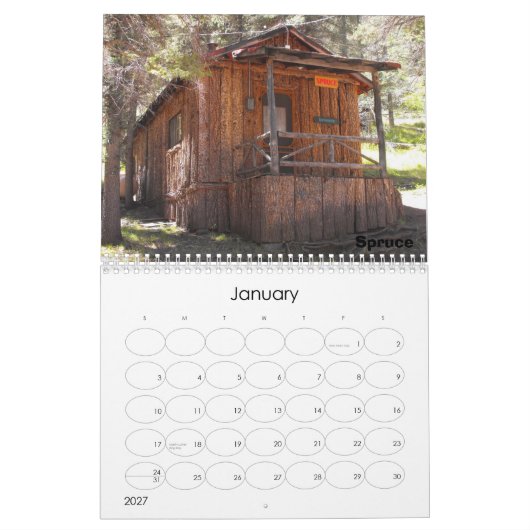 Aspen Park Cabins Calendar Kalender (Jan 2027)