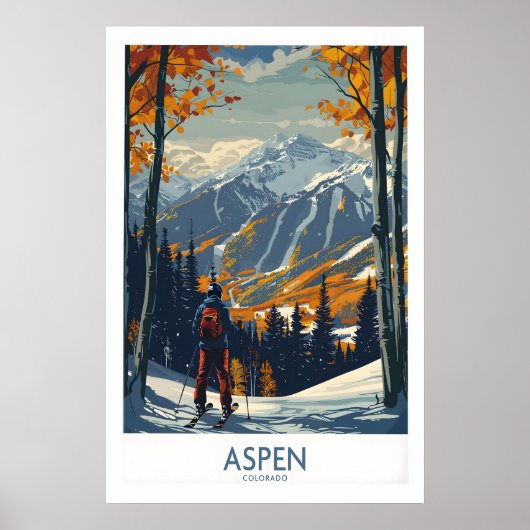 Aspen Poster Ski Print 1 (Voorkant)