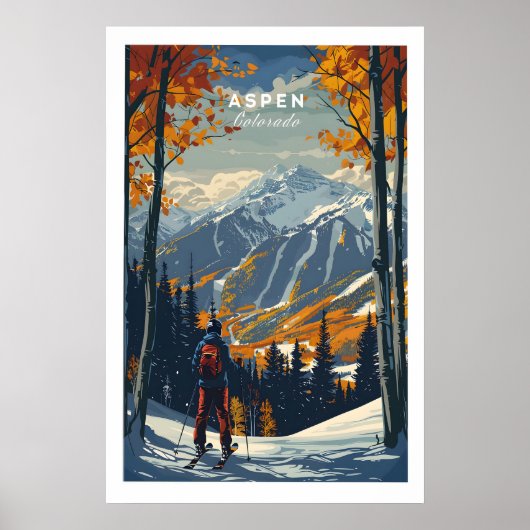 Aspen Print Ski Poster 1 (Voorkant)