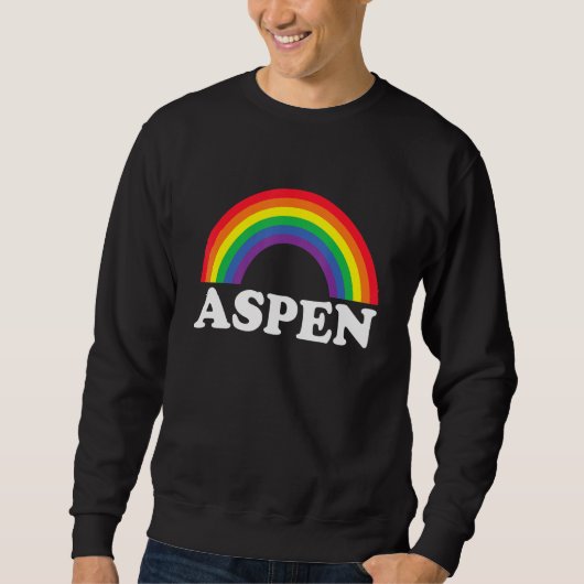 Aspen Rainbow LGBTQ Gay Pride Lesbians Queer Trui (Voorkant)