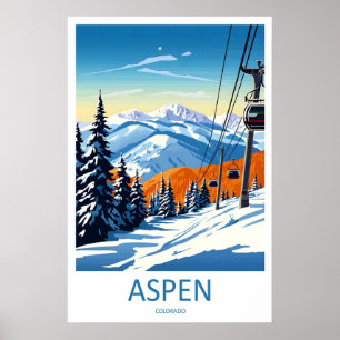 Aspen Reispark Ski Nationaal Vintage Poster
