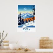 Aspen Reispark Ski Nationaal Vintage Poster (Keuken)