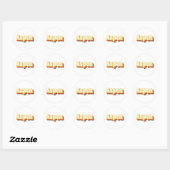 Aspen Retro tekst Ronde Sticker (Vel)