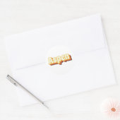 Aspen Retro tekst Ronde Sticker (Envelop)