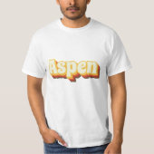 Aspen Retro  tekst T-shirt (Voorkant)