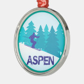 Aspen Ski Circle Metalen Ornament (Links)