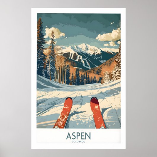 Aspen Ski Print - Colorado 1 (Voorkant)