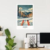 Aspen Ski Print - Colorado 1 (Thuiskantoor)