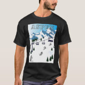 Aspen Ski Rocky Mountains Winter Sports Ski Rescue T-shirt (Voorkant)