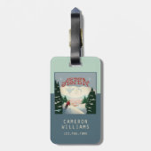 Aspen Skier | Colorado Bagagelabel (Achterkant verticaal)