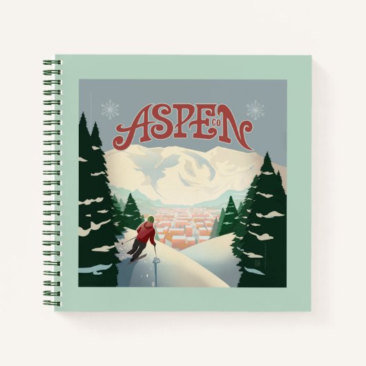 Aspen Skier | Colorado Notitieboek (Voorkant)