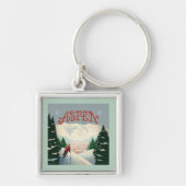 Aspen Skier | Colorado Sleutelhanger (Voorkant)