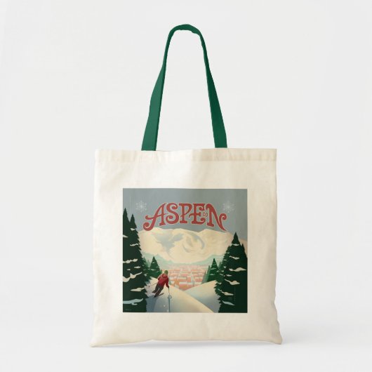 Aspen Skier | Colorado Tote Bag (Voorkant)