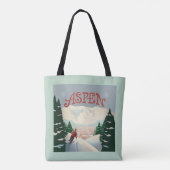 Aspen Skier | Colorado Tote Bag (Achterkant)