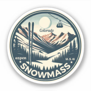 Aspen Snowmass Colorado ski-, snowboardcadeaus Sticker
