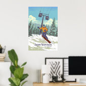 Aspen Snowmass Colorado Skigebied Poster (Thuiskantoor)
