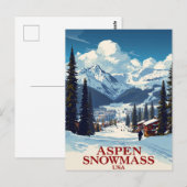 Aspen Snowmass Ski Resort Colorado Briefkaart (Voorkant / Achterkant)