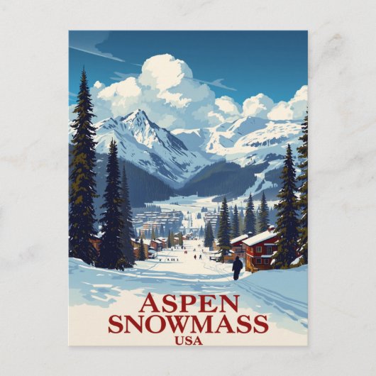 Aspen Snowmass Ski Resort Colorado Briefkaart (Voorkant)