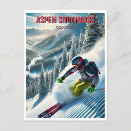Aspen Snowmass Skiën Briefkaart