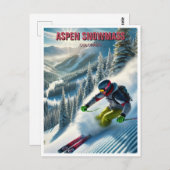 Aspen Snowmass Skiën Briefkaart (Voorkant / Achterkant)