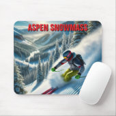 Aspen Snowmass Skiër Skiën Muismat (Met muis)