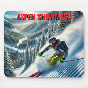 Aspen Snowmass Skiër Skiën Muismat