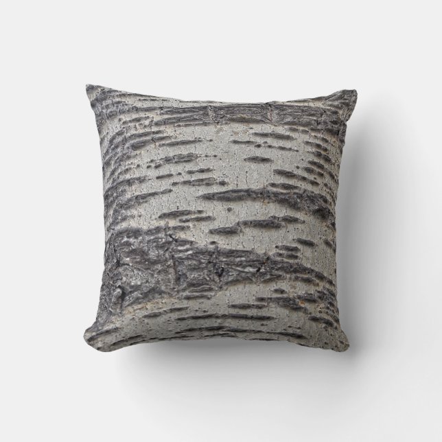 Aspen Tree Bark Natuur #Gift Pillow Kussen (Voorkant)