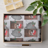 Aspen Tree Rustic Wood Heart Family Foto Xmas Wra Tissuepapier (Geschenk)