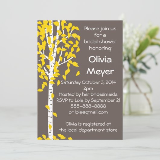 Aspen Tree-uitnodigingen Kaart (Staand voorkant)