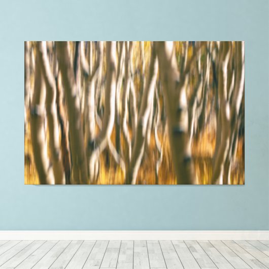 Aspen Trees Abstract Canvas Afdruk (Insitu (Houten vloer))