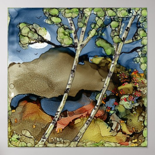 Aspen Trees en een Poster 12X12" (Voorkant)