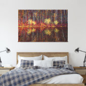 Aspen trees forest by the lake canvas afdruk (Insitu (Slaapkamer))