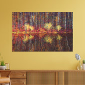 Aspen trees forest by the lake canvas afdruk (Insitu (Woonkamer))