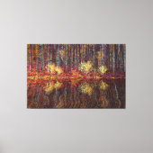 Aspen trees forest by the lake canvas afdruk (Voorkant)