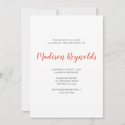 Aspen Trees in Colorado Birthday Invitation (Achterkant)