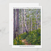 Aspen Trees in Colorado Birthday Invitation (Voorkant / Achterkant)