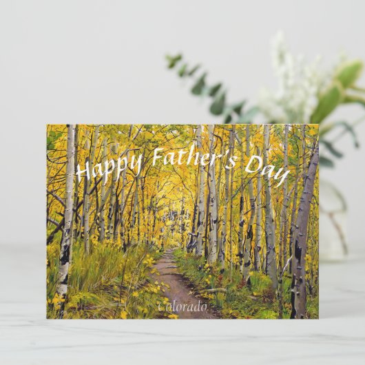 Aspen Trees in de herfstkleuren Feestdagenkaart (Staand voorkant)