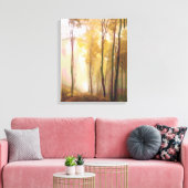 Aspen Trees in de Morning Mist Canvas Afdruk (Insitu (Woonkamer))