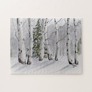 Aspen Trees in de winterpuzzel Legpuzzel